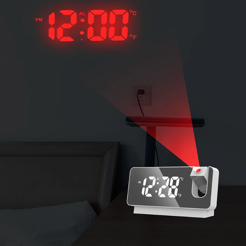 Reloj Alarma elegante con PROYECTOR 🎥 (ENVIO GRATIS)✅
