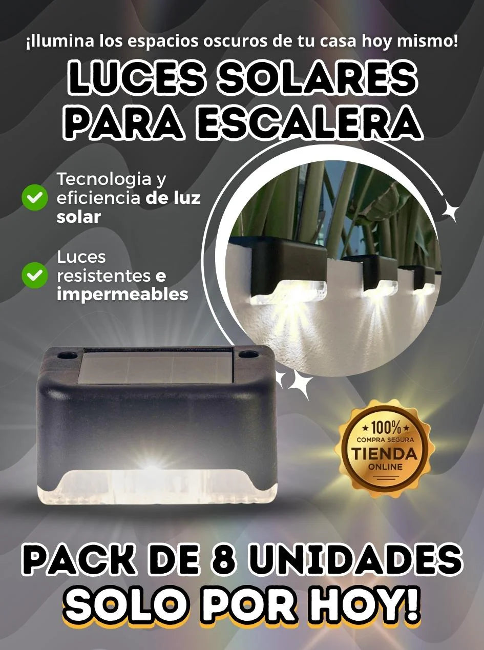 Luces solares para exteriores SET DE 8 UNIDADES | ENVIO GRATIS✅